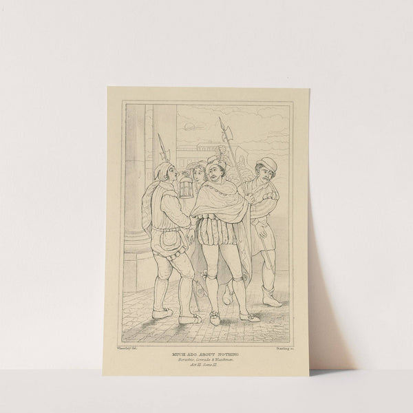 Much ado about nothing, act 3, scene 3, Borachio, Conrade, and Watchman (19th century) by William Francis Starling