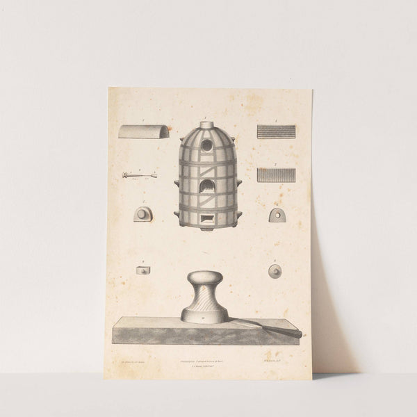 Muffle furnace and accompaniments (1844) by James Fuller Queen