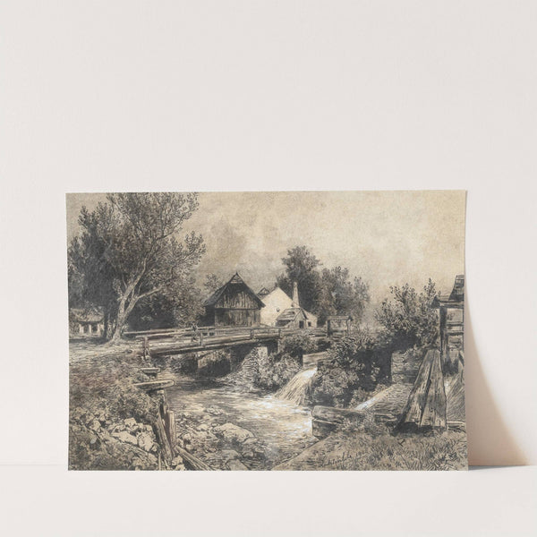 Mühle am Bach by Eduard Peithner von Lichtenfels