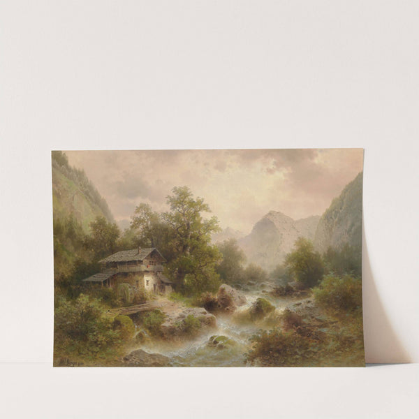 Mühle am Gebirgsbach by Albert Rieger