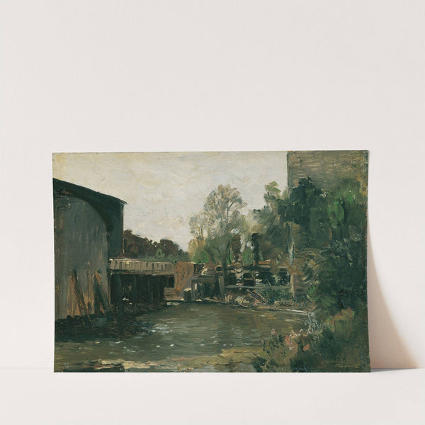 Mühlwehr in Plankenberg by Emil Jakob Schindler