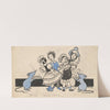 Muizen presenteren lekkernijen aan kinderen en poppen (c. 1850 - c. 1910) by Mira