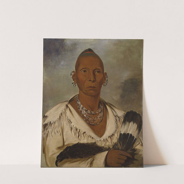 Múk-A-Tah-Mish-O-Káh-Kaik, Black Hawk, Prominent Sac Chief (1832) by George Catlin