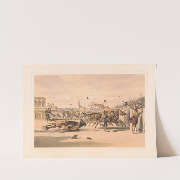 Mules dragging out the bull (1860-1870) by William Henry Lake Price