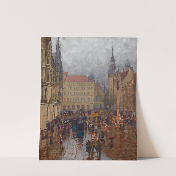 München Marienplatz und altes Rathaus by Charles Vetter