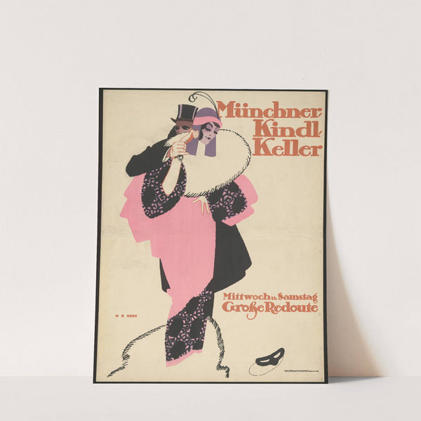 Münchner Kindl Keller Mittwoch und Samstag große Redoute (1913) by Hans Rudi Erdt