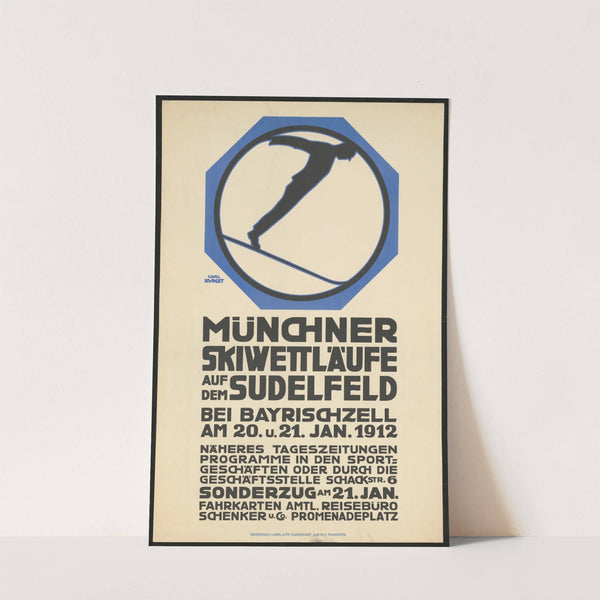 Münchner Skiwettläufe auf dem Südfeld (1912) by Carl Kunst