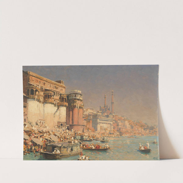 Munshi Ghat in Varanasi on the Ganges, India by Erich Kips