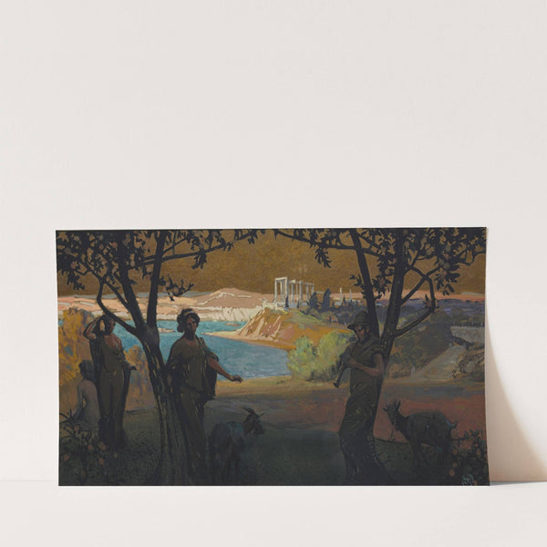 Mural Sketch, Pastoral Study, No. 1 (before 1950) by Henry Keller