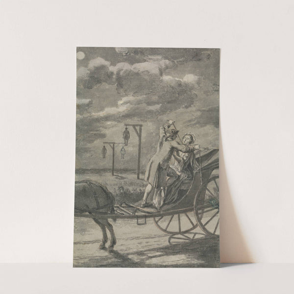 Murder in the Carriage (Probably a Design for The Tyburn Chronicle) by Samuel Wale