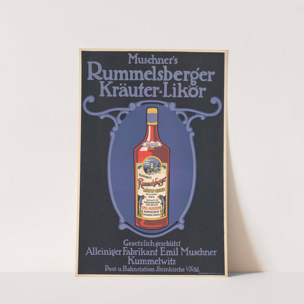 Muschner’s Rummelsberger Kräuter-Likör (ca. 1889 - 1914) by Hollerbaum & Schmidt
