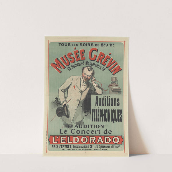 Musée Grévin. Auditions téléphoniques. 1re audition, le concert de l’Eldorado (1883) by Imp. Chaix