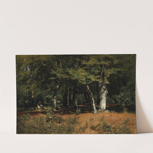 Mushroom Picking in a Forest by Louis Douzette