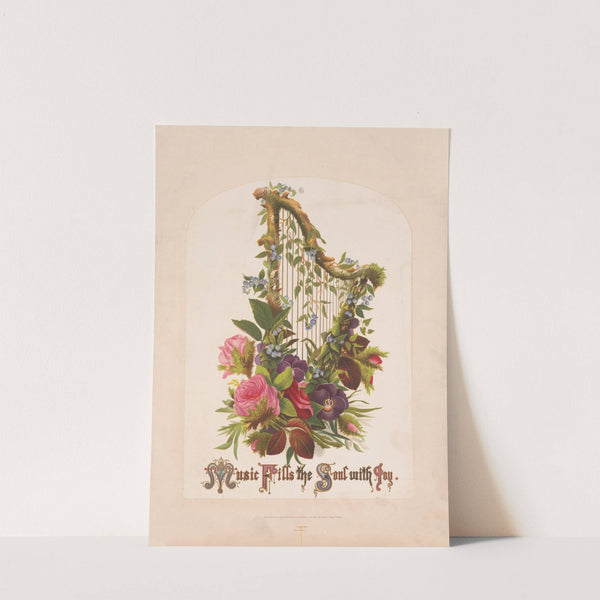 Music fills the soul with joy (1874) by Louis Prang & Co.