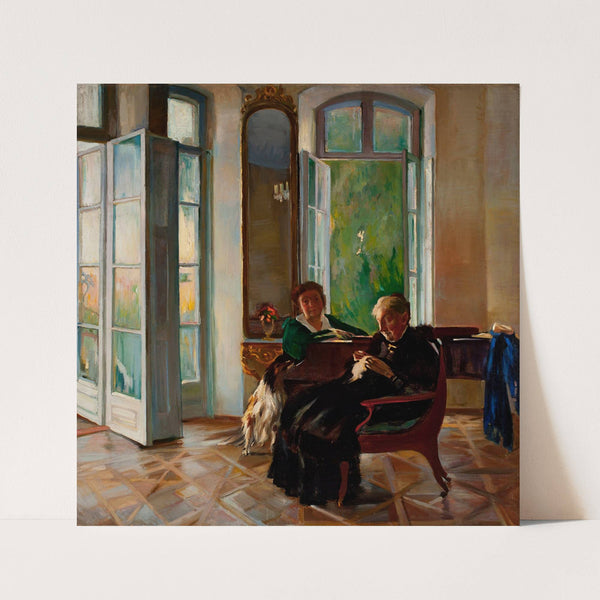 Music room interior in Peremyl (1914) by Konrad Krzyżanowski