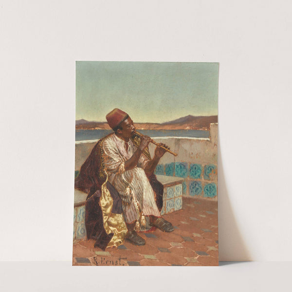 Musician On The Terrace by Rudolf Ernst