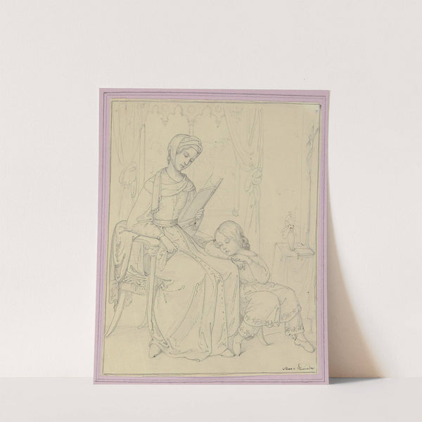 Mutter, ihrem Kind vorlesend by Marie Ellenrieder