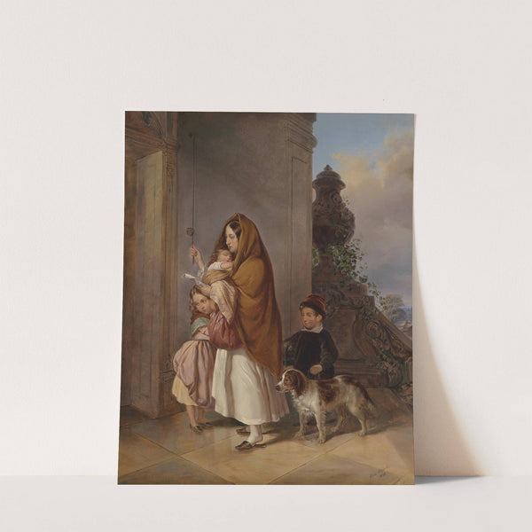Mutter mit ihren Kindern in Not by Elisabeth Modell