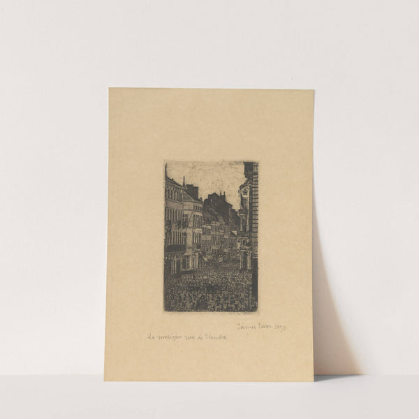 Muziek in de Vlaanderenstraat in Oostende by James Ensor