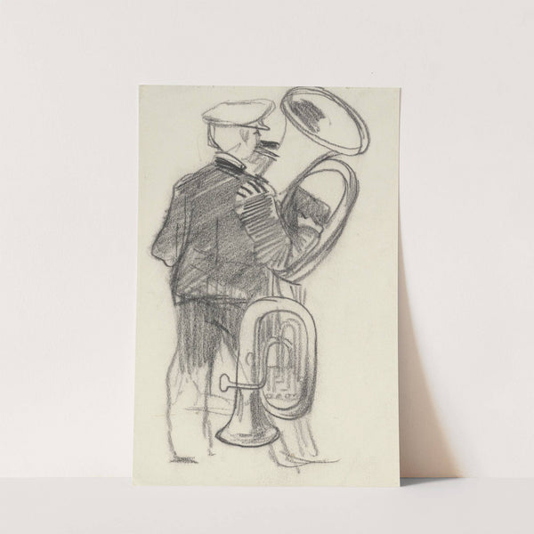 Muzikant met tuba by Theo van Hoytema