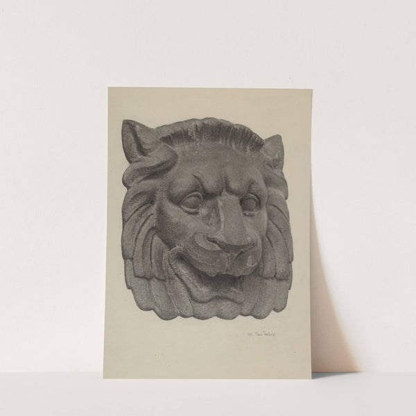 Muzzle of a Lion (one of pair) by Maurice Van Felix