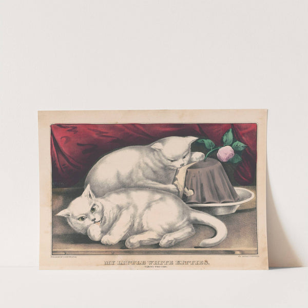 My little white kitties; taking the cake by Currier & Ives.
