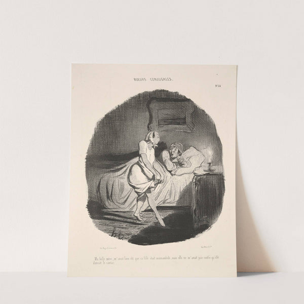 My mother-in-law had warned me that her daughter was a sleep-walker, but she did not tell me she danced the cancan (1842) by Honoré Daumier