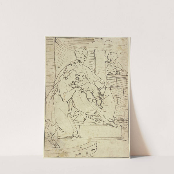 Mystische Vermählung der Heiligen Katharina mit dem Jesusknaben by Luca Cambiaso