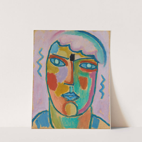 Mystischer Kopf; Kopf in Lila und Blau (1917) by Alexej von Jawlensky