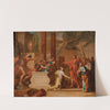 Mythological Scene of a Tomb in a Landscape with Classical Ruins by Continental School