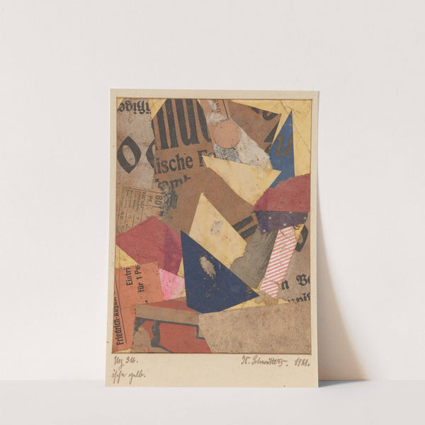 Mz 316 ische gelb (Mz 316 ische Yellow) (1921) by Kurt Schwitters