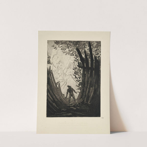 N° 21 – Nemrod debout foulait le pic inabordable. Il allait et venait, charpentier formidable (1935) by Emile Bernard