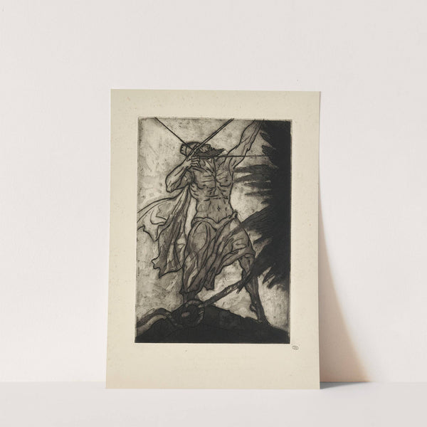 N° 22 – Alors, une tiare au front comme Mithra, Alors, son arc en main, Se dresse tout debout et cria Me voilà (1935) by Emile Bernard