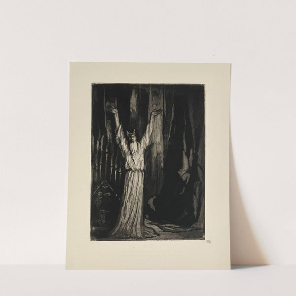 N° 27 – Seul près du grand autel derrière le rideau, Le grand-père se tient debout, les bras levés (1935) by Emile Bernard