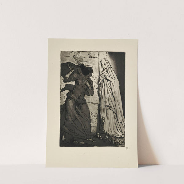 N° 34 – Madeleine l’aborde, et presque avec des cris Lui parle, et s’épouvante, et tord ses bras meurtris (1935) by Emile Bernard