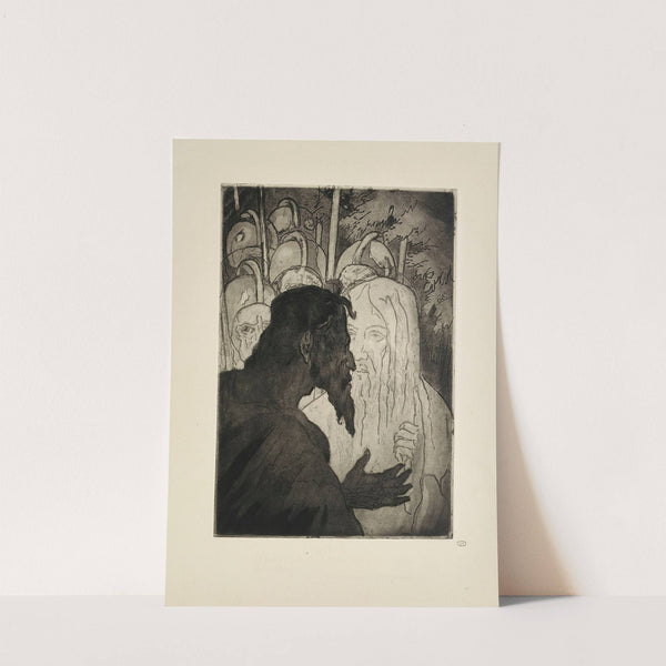 N° 35 – Et Judas s’approchant, blême et les mains crispées, Baisa Christ. Et le ciel sacré fut obscurci (1935) by Emile Bernard