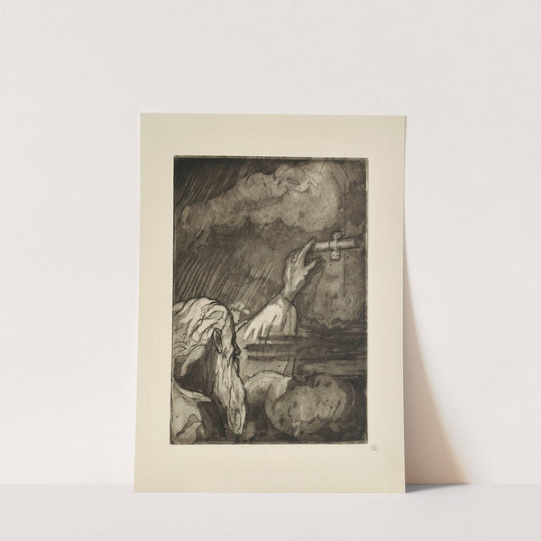 N° 8 – Alors Noé, suivi des siens, entra dans l’arche, Et Dieu pensif poussa du dehors le verrou (1935) by Emile Bernard