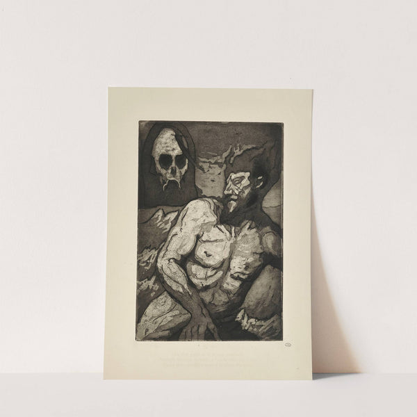 N° 9 – Une tête sortit de la brume profonde Aveugle, énorme, horrible, à l’autre bout des cieux, Ayant deux gouffr (1935) by Emile Bernard