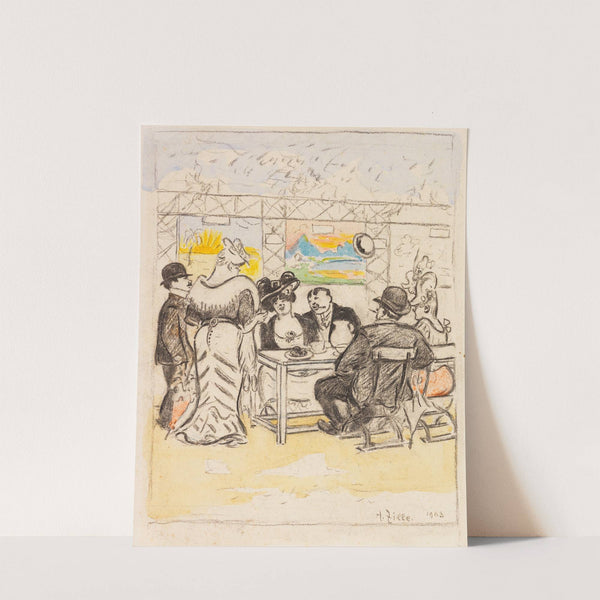 Na ja – n´bißken kleen is mein Mann ja – aba Enerjie hat der wie´n Jroßer (1903) by Heinrich Zille