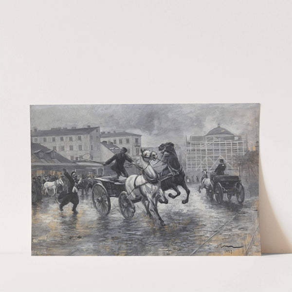 Na placu św. Aleksandra (1887) by Władysław Podkowiński