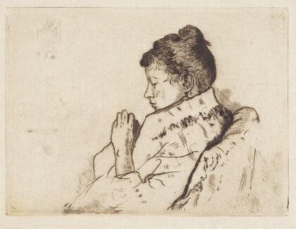 Naaiwerk – Vrouw in profiel (1893)