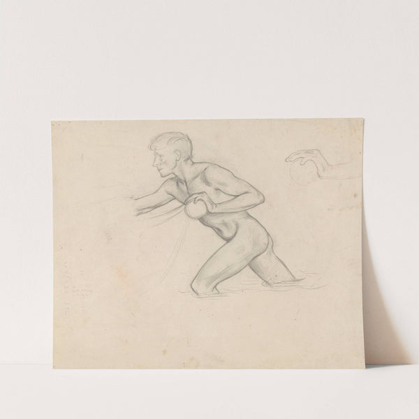 Naakte jongen in het water, duwend by Richard Nicolaüs Roland Holst