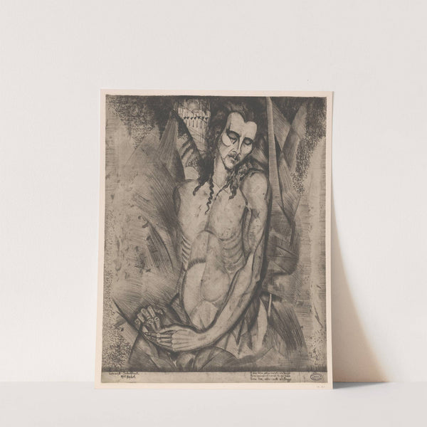 Naakte man met gesloten ogen by Lodewijk Schelfhout