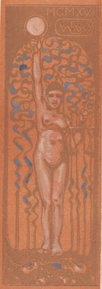 Naakte vrouw met spiegel en weegschaal (1915)