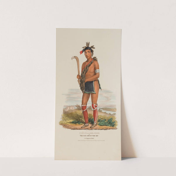 NABU-NAA-KEE-SHICK or The One Side of the Sky, A Chippewa Chief (1835) by James Otto Lewis