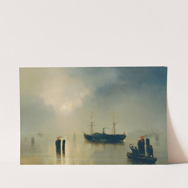 Nachtfahrt in der Lagune (1857) by Josef Carl Berthold Püttner