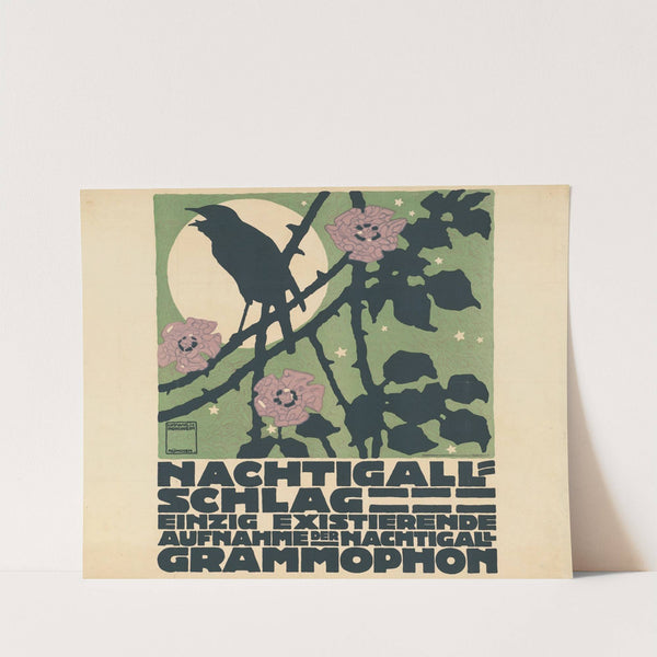 Nachtigallschlag. Einzig existierende Aufnahme der Nachtigall Grammophon (1910) by Ludwig Hohlwein