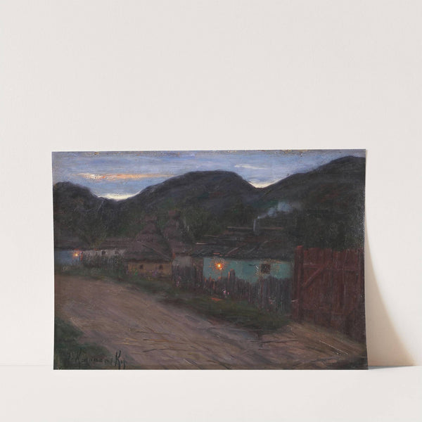 Nächtliche Dorfstraße by Jakob Koganowsky