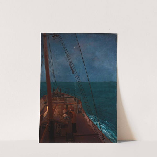 Nächtliche Fahrt im Mittelmeer by Emil Orlik