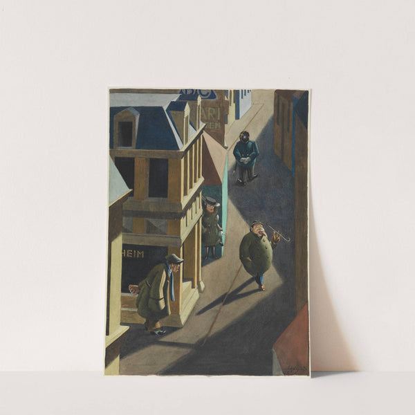 Nächtliche Straßenszene by Georg Scholz